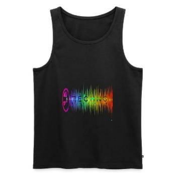 Techno Geek Equalizer Colorful EDM Music - Men's Premium Organic Tank Top - black - Front - AI Model Male 178 light (178cm)
