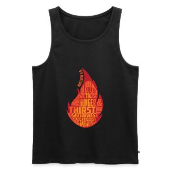 Bibelverse Vintage moderne 90er Jahre Psalm - Männer Premium Bio Tank Top - Schwarz - Vorne - AI Model Male 178 light (178cm)