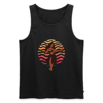Hula Girl Hawaii Hula Tänzerin Kleid Tanz Aloha - Männer Premium Bio Tank Top - Schwarz - Vorne - AI Model Male 178 light (178cm)
