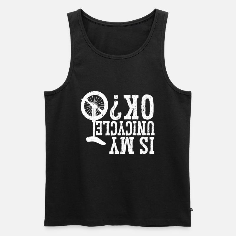 Ist mein Einrad okay Einrad Einradfahrer - Männer Premium Bio Tank Top - Schwarz