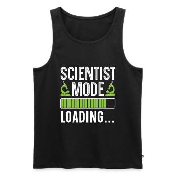 Science Mode Loading Scientist Biology Chemistry - Men's Premium Organic Tank Top - black - Front - Michal (187cm)