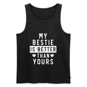 Mon meilleur ami est meilleur que votre meilleur ami BFF - Débardeur bio Premium Homme - noir - Devant - Michal (187cm)