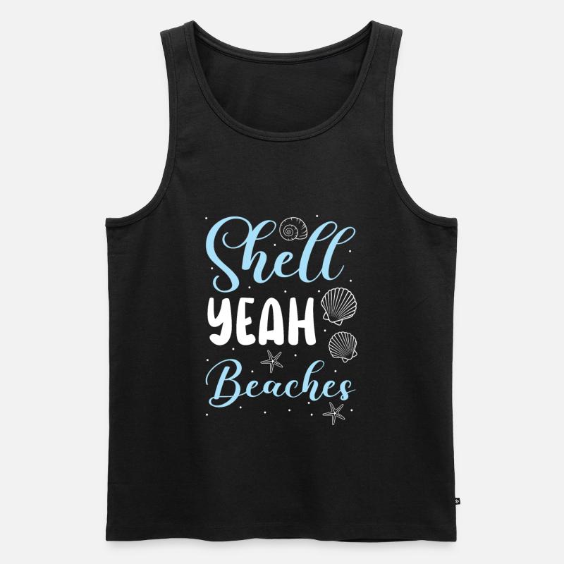 Shell ja Strände Beachcombing Beachcomber - Männer Premium Bio Tank Top - Schwarz