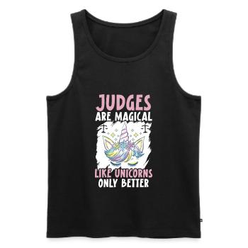 Judges Are Magical Like Unicorns Only Better - Men's Premium Organic Tank Top - black - Front - Michal (187cm)