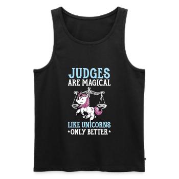 Judges Are Magical Like Unicorns Only Better - Men's Premium Organic Tank Top - black - Front - Michal (187cm)