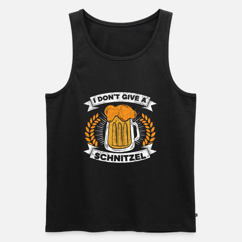 Ich gebe keinen Schnitzel Biertrinker - Männer Premium Bio Tank Top - Schwarz