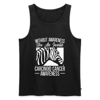 Zebra Stripes Karzinoid Krebs Aufklärung Unterstützung - Männer Premium Bio Tank Top - Schwarz - Vorne - Michal (187cm)