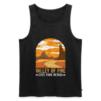 Valley Of Fire State Park Nevada États-Unis Nevadans - Débardeur bio Premium Homme - noir - Devant - Michal (187cm)
