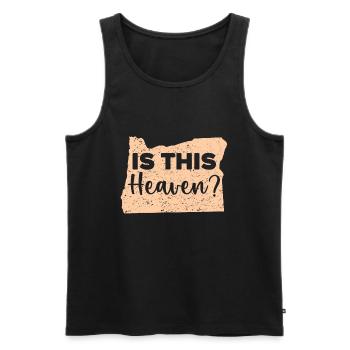Is This Heaven Oregon USA America Oregonians - Men's Premium Organic Tank Top - black - Front - Michal (187cm)