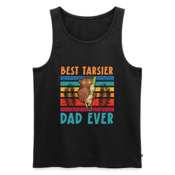 Bester Tarsier Dad jemals Big Eyes Trees Tierliebhaber - Männer Premium Bio Tank Top - Schwarz - Vorne - AI Model Male 178 light (178cm)