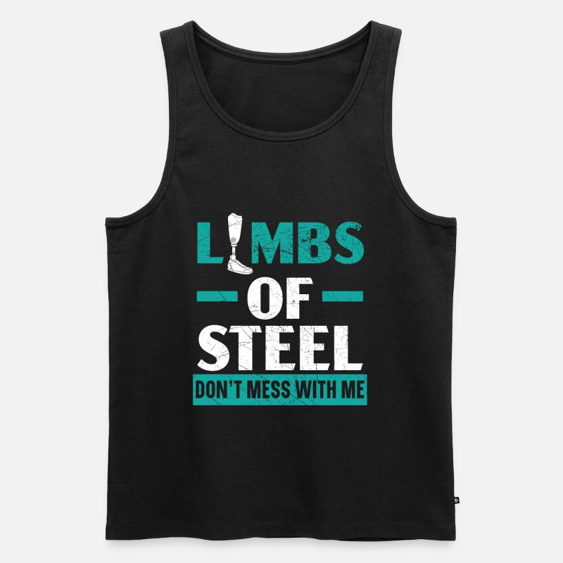 Amputationsrollstuhl Behinderter Amputierter Amputierter - Männer Premium Bio Tank Top - Schwarz