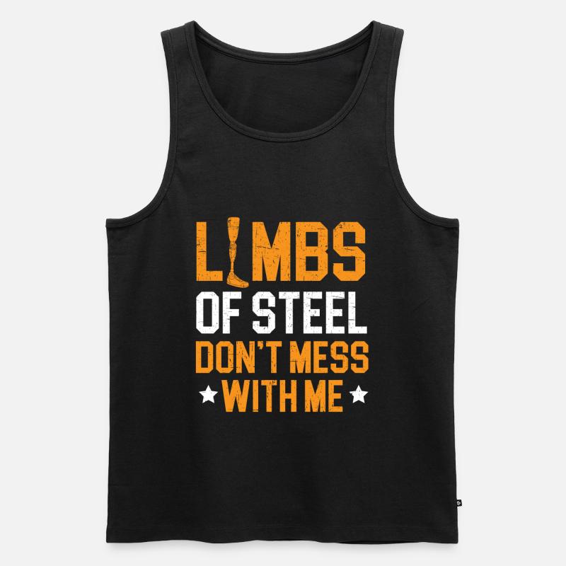 Amputationsrollstuhl Behinderter Amputierter Amputierter - Männer Premium Bio Tank Top - Schwarz