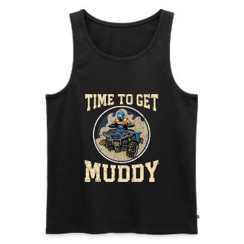 Zeit, um schlammige Quad Bike ATV Offroading Offroad zu bekommen - Männer Premium Bio Tank Top - Schwarz - Vorne - Michal (187cm)