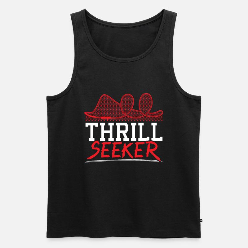 Nervenkitzel Sucher Achterbahn Fahrt Achterbahn - Männer Premium Bio Tank Top - Schwarz
