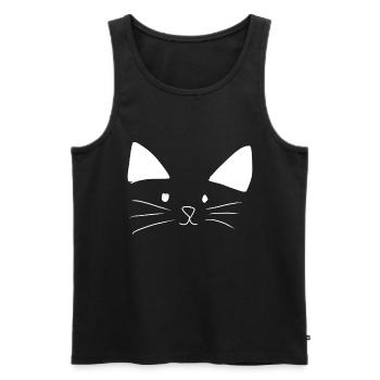 Chat, Animaux, Animal De Compagnie - Débardeur bio Premium Homme - noir - Devant - AI Model Male 178 light (178cm)