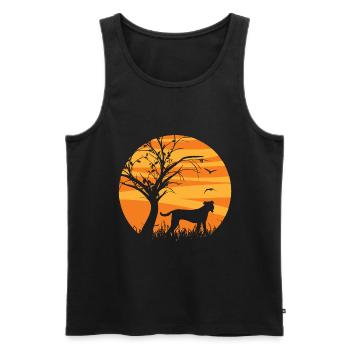Bardino Majorero Canario Sonne Silhouette - Männer Premium Bio Tank Top - Schwarz - Vorne - AI Model Male 178 light (178cm)