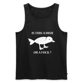 Dish or Fuck - Fish or Duck - Duck and Fish - Men's Premium Organic Tank Top - black - Front - Michal (187cm)