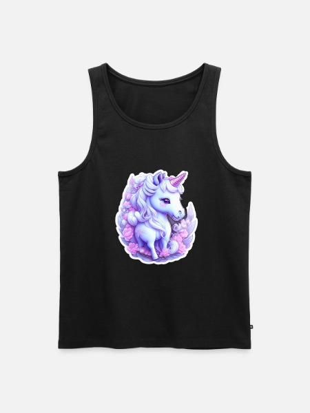 Cute unicorn - Men's Premium Organic Tank Top - black