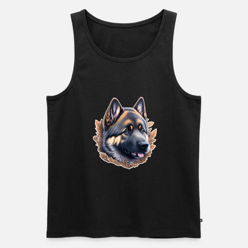 Deutscher Schäferhund Welpe - Männer Premium Bio Tank Top - Schwarz