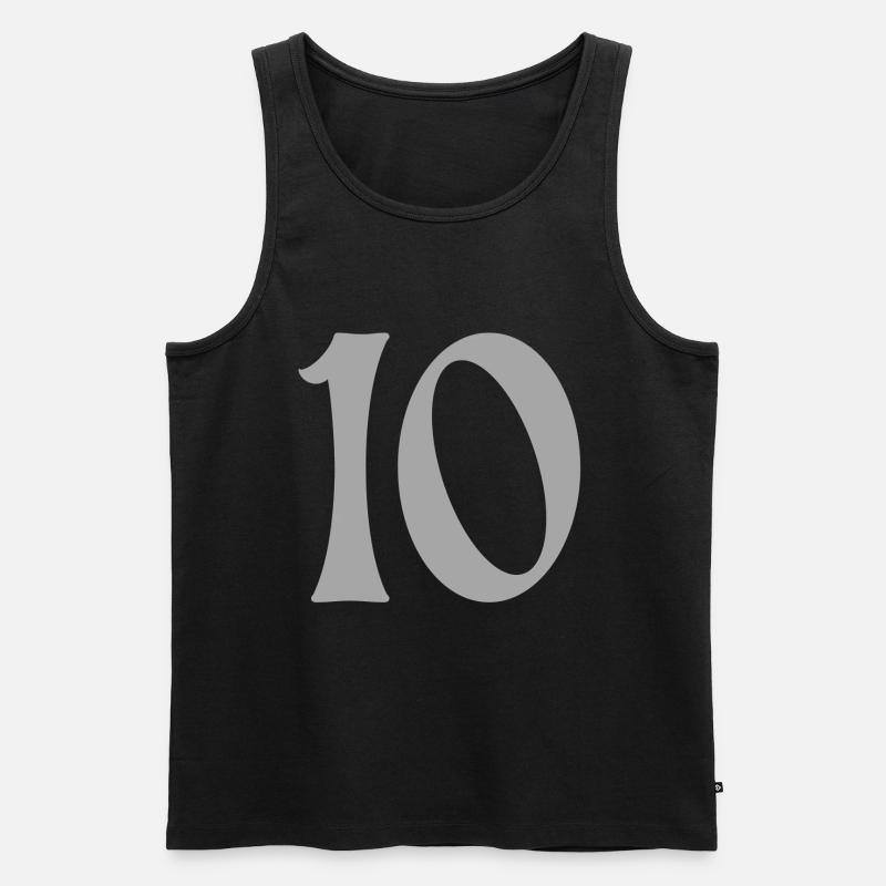 10 - Männer Premium Bio Tank Top - Schwarz