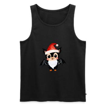 Bat Christmas - Men's Premium Organic Tank Top - black - Front - Michal (187cm)