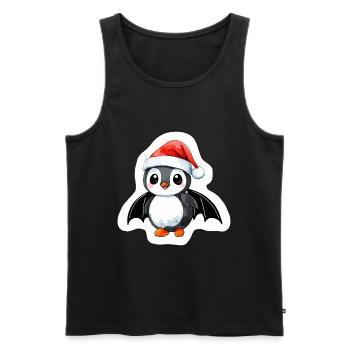 Bat Christmas - Men's Premium Organic Tank Top - black - Front - Michal (187cm)