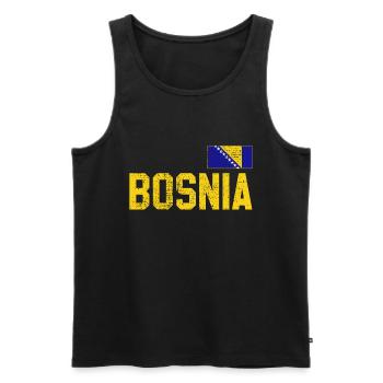 Bosnie - Débardeur bio Premium Homme - noir - Devant - AI Model Male 178 light (178cm)