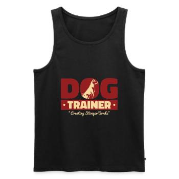 dog trainer - Men's Premium Organic Tank Top - black - Front - Michal (187cm)