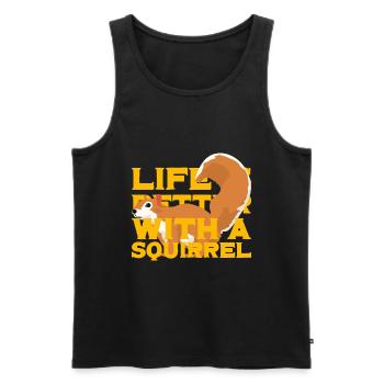 Squirrel Squirrel - Men's Premium Organic Tank Top - black - Front - AI Model Male 178 light (178cm)
