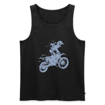 MOTOCROSS - Débardeur bio Premium Homme - noir - Devant - AI Model Male 178 light (178cm)