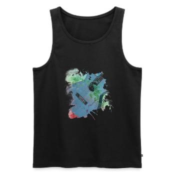 gitarren gitarre - Männer Premium Bio Tank Top - Schwarz - Vorne - Michal (187cm)