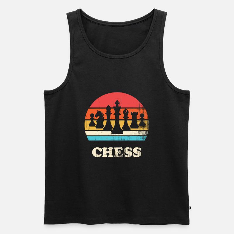schach - Männer Premium Bio Tank Top - Schwarz