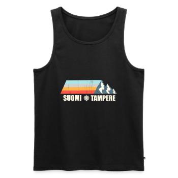 Tampere - Men's Premium Organic Tank Top - black - Front - AI Model Male 178 light (178cm)