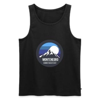 Montenegro - Men's Premium Organic Tank Top - black - Front - Michal (187cm)