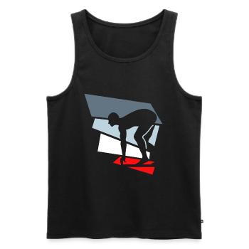 natation - Débardeur bio Premium Homme - noir - Devant - Michal (187cm)