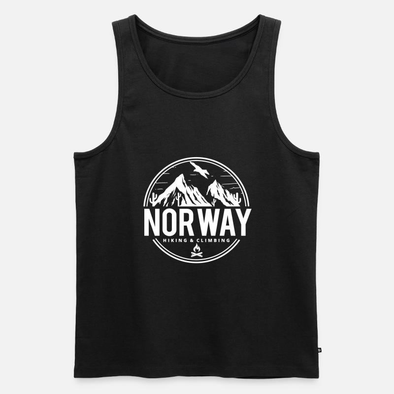 norway norwegen geschenk - Männer Premium Bio Tank Top - Schwarz