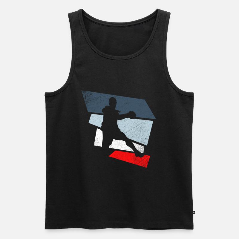 Handball - Männer Premium Bio Tank Top - Schwarz