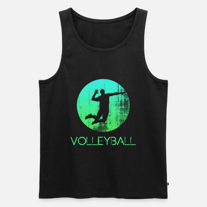Volleyball - Männer Premium Bio Tank Top - Schwarz