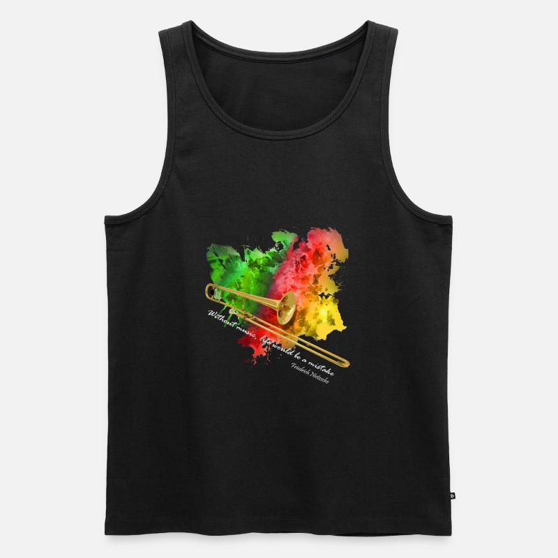 posaune - Männer Premium Bio Tank Top - Schwarz