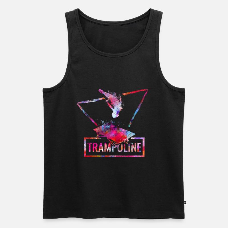 trampolin turnen springen trampolining - Männer Premium Bio Tank Top - Schwarz