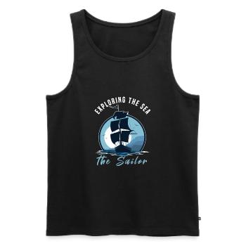 Segeln Segel boot kapitän segelboot - Männer Premium Bio Tank Top - Schwarz - Vorne - Michal (187cm)