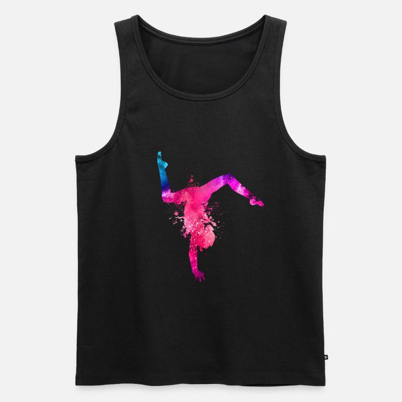 Handstandsturnerin Gymnastik Mädchen - Männer Premium Bio Tank Top - Schwarz