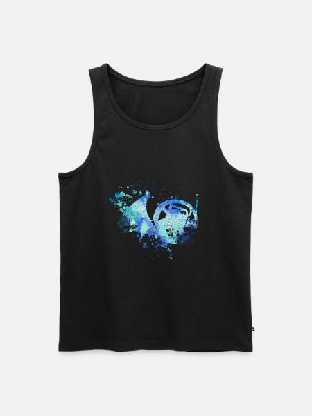 Waldhorn Waldhorn - Männer Premium Bio Tank Top - Schwarz