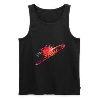 trombone - Men's Premium Organic Tank Top - black - Front - AI Model Male 178 light (178cm)