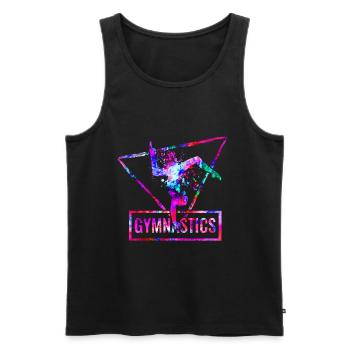 do gymnastics - Men's Premium Organic Tank Top - black - Front - AI Model Male 178 light (178cm)