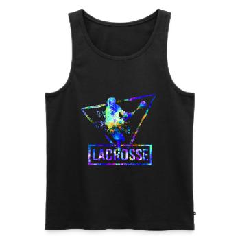 lacrosse - Débardeur bio Premium Homme - noir - Devant - AI Model Male 178 light (178cm)
