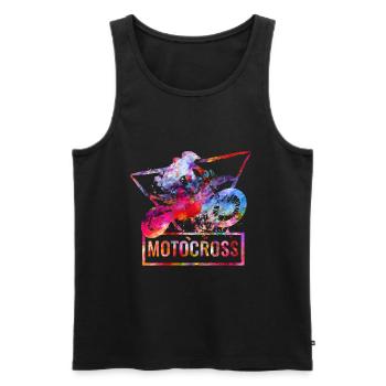Motocross - Men's Premium Organic Tank Top - black - Front - Michal (187cm)