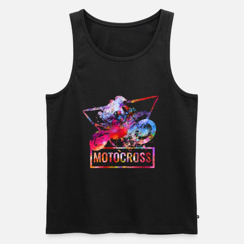 Motocross - Männer Premium Bio Tank Top - Schwarz