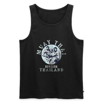 Muay Thai - Débardeur bio Premium Homme - noir - Devant - Michal (187cm)