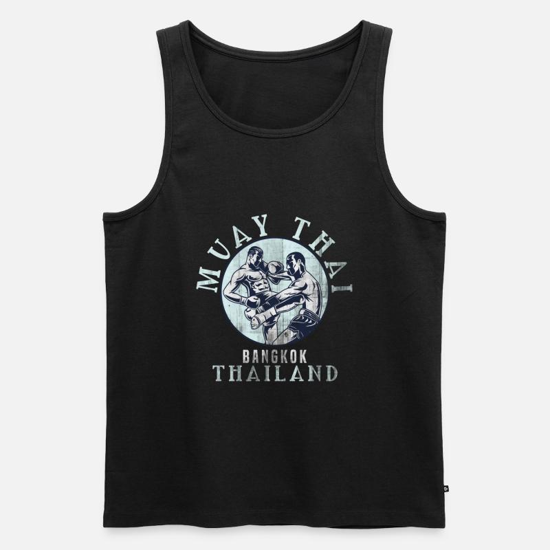 Muay Thai - Männer Premium Bio Tank Top - Schwarz